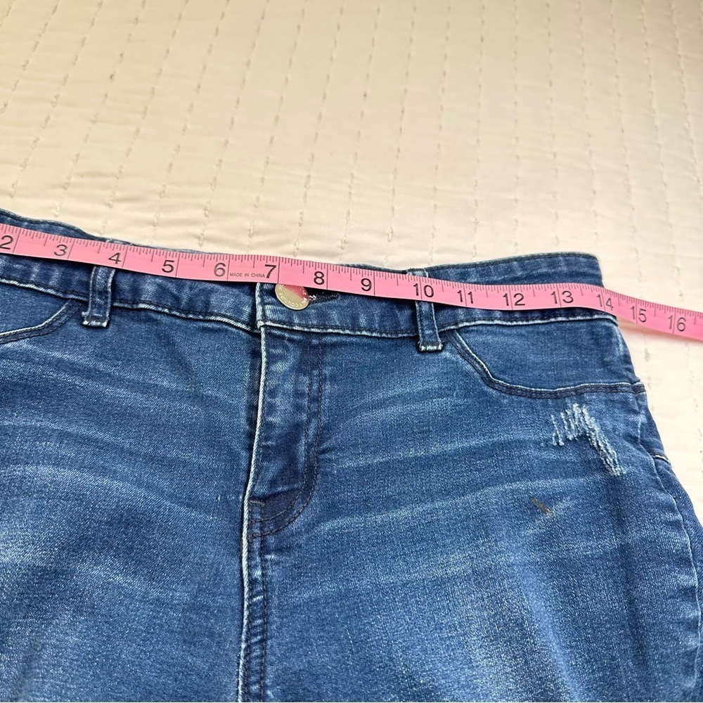 Juicy Couture Y2K Los Angeles California Dark Blue Distressed Skinny Jeans - Picture 3 of 13